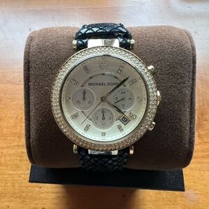 Michael Kors Watch. Gold with Black Band.